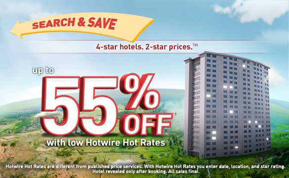 Search & Save: Get up to 50% off hotels with low Hotwire Hot Rates