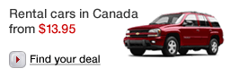 Rental cars in Canada from $13.95
