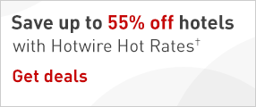 Save up to 50% on hotels with Hotwire Hot-Rates.