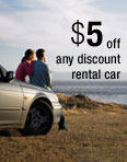 $5 off any discount rental car